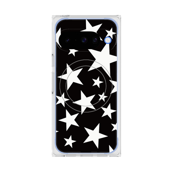 プレミアムスクエアケース with Pixelsnap［ Stars - Black ］