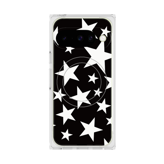 プレミアムスクエアケース with Pixelsnap［ Stars - Black ］