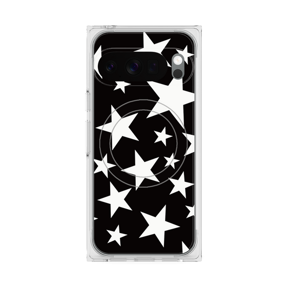 プレミアムスクエアケース with Pixelsnap［ Stars - Black ］