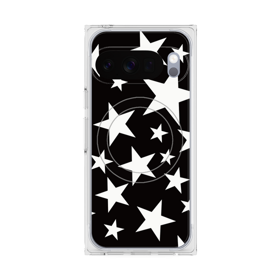 プレミアムスクエアケース with Pixelsnap［ Stars - Black ］