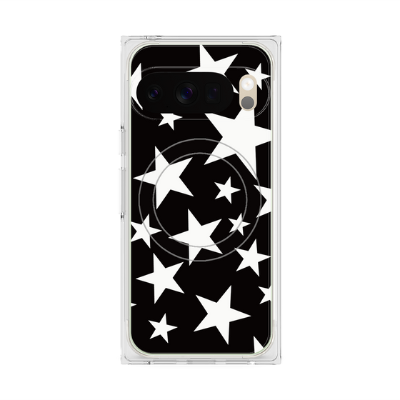プレミアムスクエアケース with Pixelsnap［ Stars - Black ］