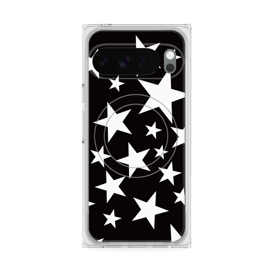 プレミアムスクエアケース with Pixelsnap［ Stars - Black ］