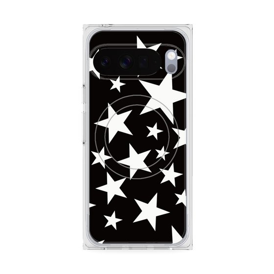 プレミアムスクエアケース with Pixelsnap［ Stars - Black ］