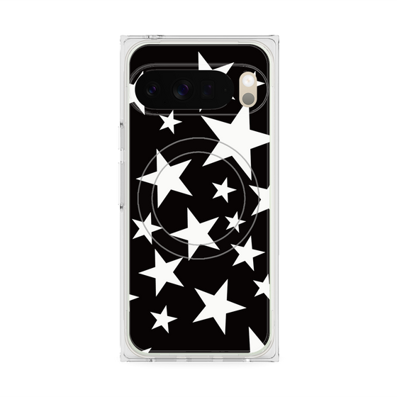 プレミアムスクエアケース with Pixelsnap［ Stars - Black ］