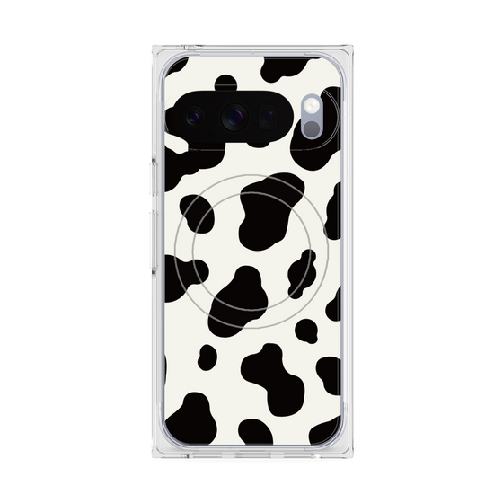 プレミアムスクエアケース with Pixelsnap［ Cow - White ］