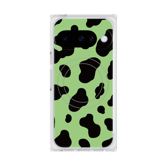 プレミアムスクエアケース with Pixelsnap［ Cow - Green ］