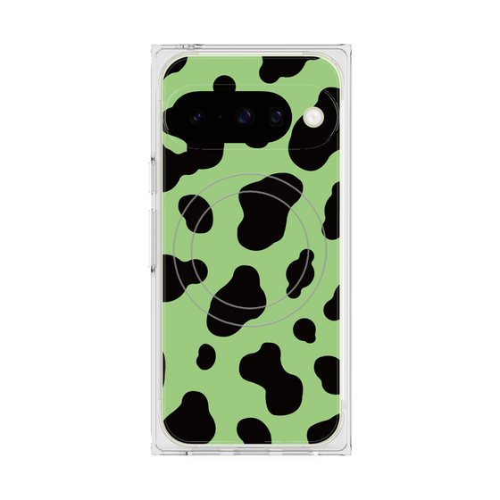 プレミアムスクエアケース with Pixelsnap［ Cow - Green ］