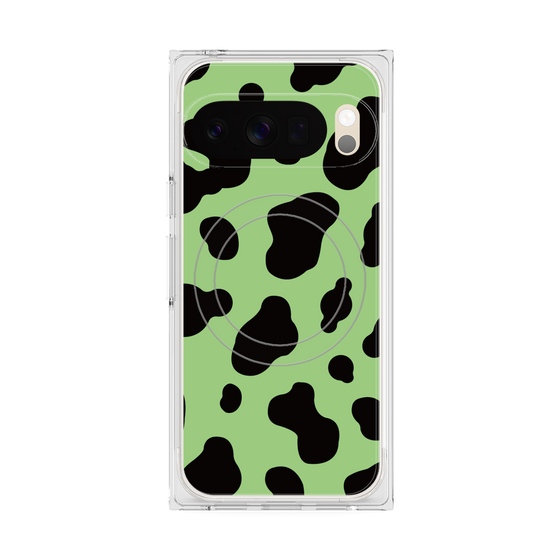 プレミアムスクエアケース with Pixelsnap［ Cow - Green ］
