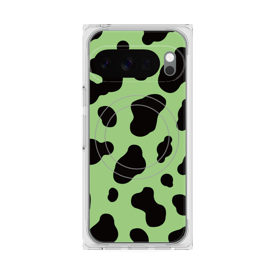 プレミアムスクエアケース with Pixelsnap［ Cow - Green ］