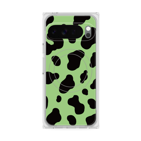 プレミアムスクエアケース with Pixelsnap［ Cow - Green ］