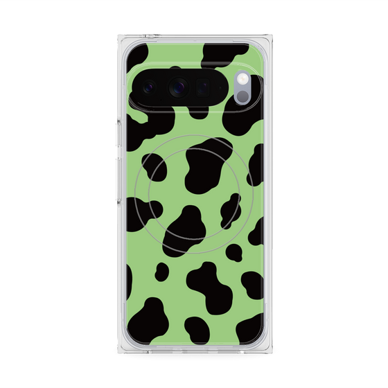 プレミアムスクエアケース with Pixelsnap［ Cow - Green ］