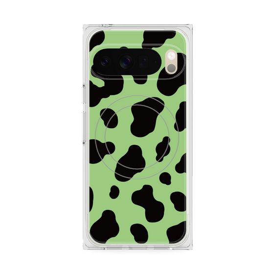 プレミアムスクエアケース with Pixelsnap［ Cow - Green ］