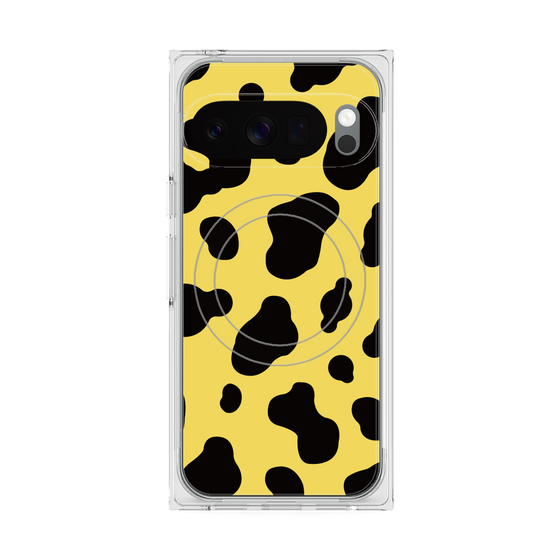 プレミアムスクエアケース with Pixelsnap［ Cow - Yellow ］