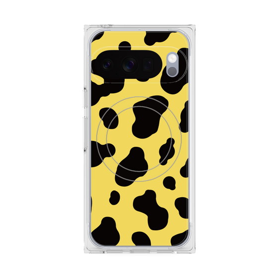 プレミアムスクエアケース with Pixelsnap［ Cow - Yellow ］