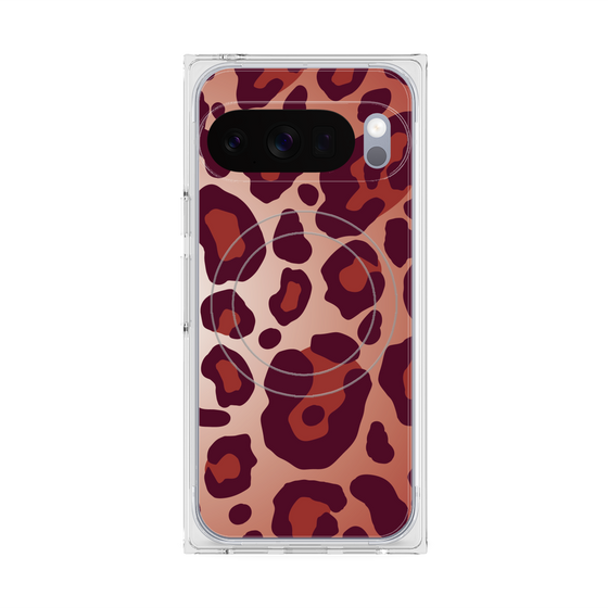 プレミアムスクエアケース with Pixelsnap［ Leopard - Red ］