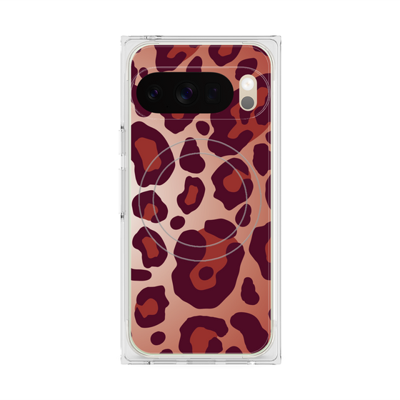 プレミアムスクエアケース with Pixelsnap［ Leopard - Red ］