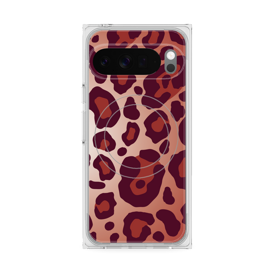 プレミアムスクエアケース with Pixelsnap［ Leopard - Red ］