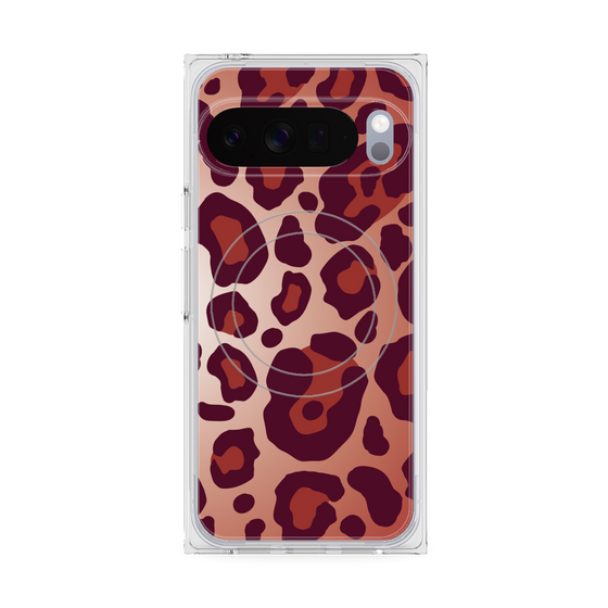 プレミアムスクエアケース with Pixelsnap［ Leopard - Red ］