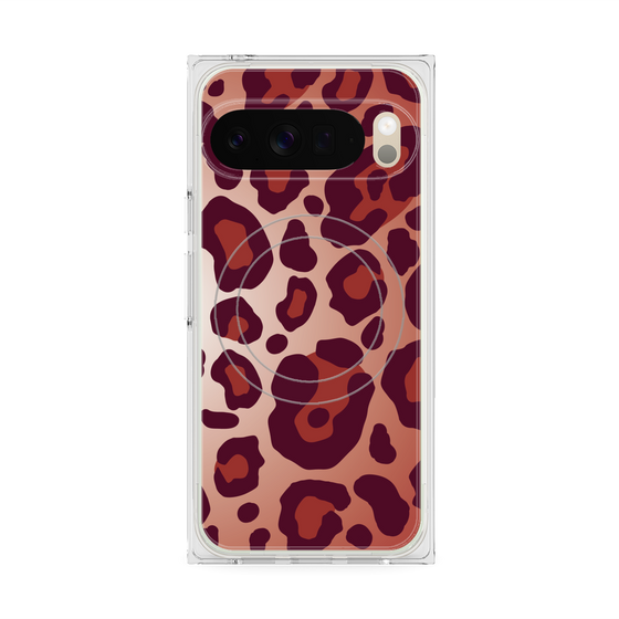 プレミアムスクエアケース with Pixelsnap［ Leopard - Red ］