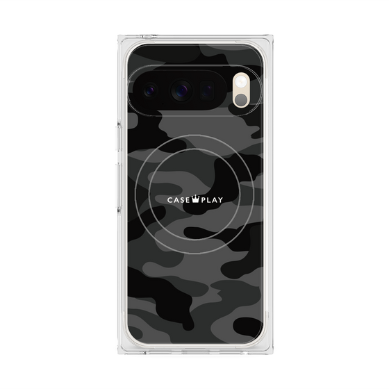 プレミアムスクエアケース with Pixelsnap［ Camouflage - Black ］