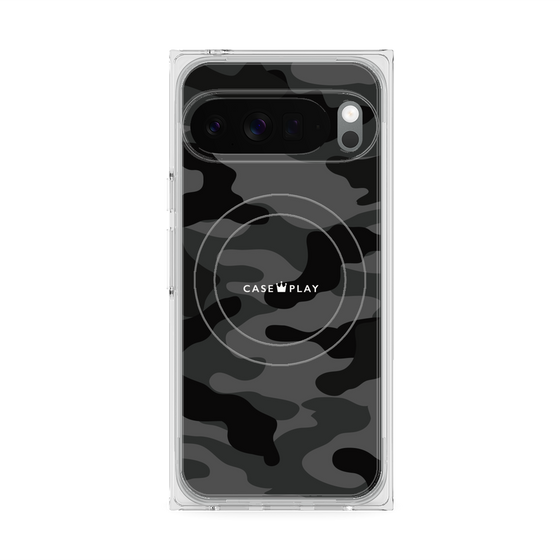 プレミアムスクエアケース with Pixelsnap［ Camouflage - Black ］