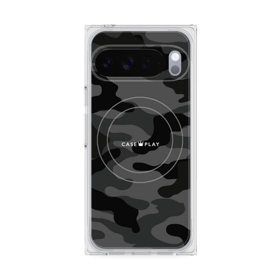 プレミアムスクエアケース with Pixelsnap［ Camouflage - Black ］