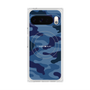 プレミアムスクエアケース with Pixelsnap［ Camouflage - Blue ］