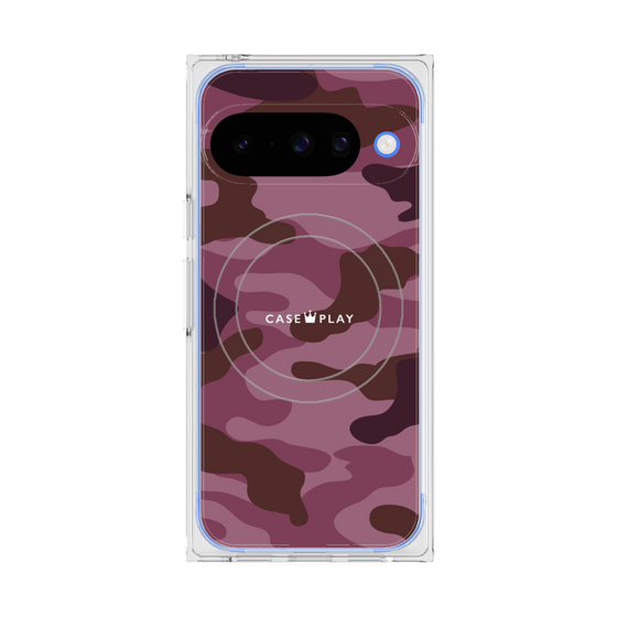 プレミアムスクエアケース with Pixelsnap［ Camouflage - Pink ］