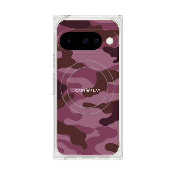 プレミアムスクエアケース with Pixelsnap［ Camouflage - Pink ］
