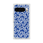プレミアムスクエアケース with Pixelsnap［ 唐草模様 - Blue ］