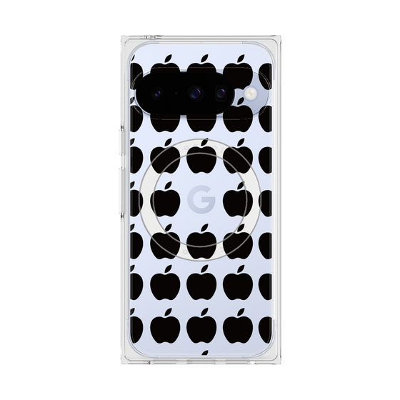 プレミアムスクエアケース with Pixelsnap［ Apple - Black ］