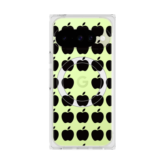 プレミアムスクエアケース with Pixelsnap［ Apple - Black ］