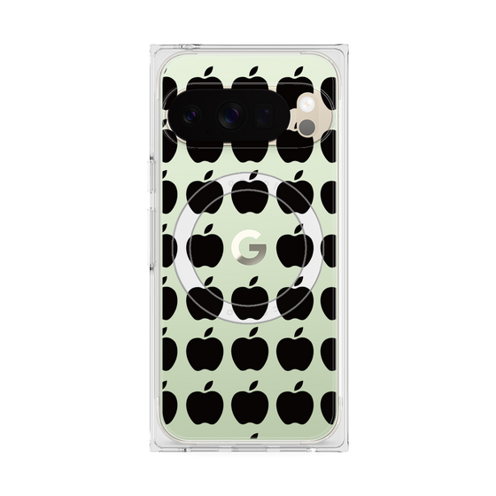 プレミアムスクエアケース with Pixelsnap［ Apple - Black ］