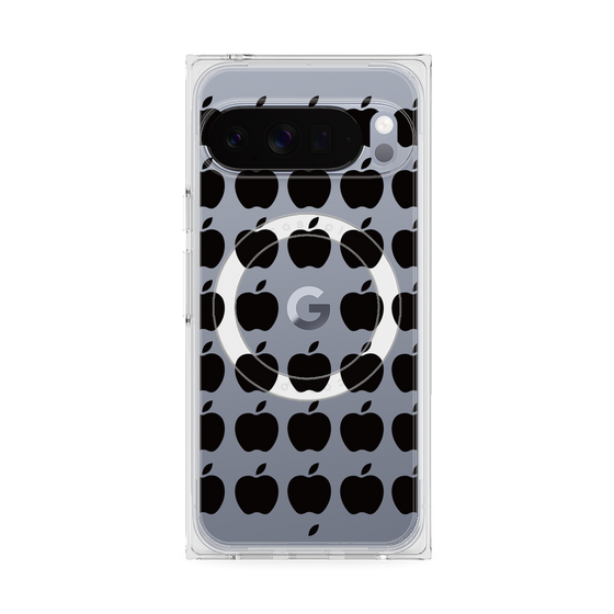 プレミアムスクエアケース with Pixelsnap［ Apple - Black ］