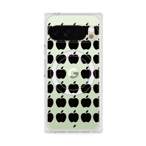 プレミアムスクエアケース with Pixelsnap［ Apple - Black ］