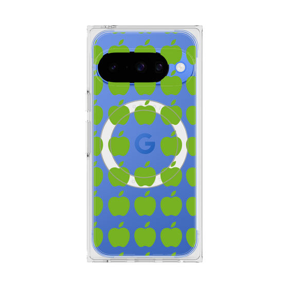 プレミアムスクエアケース with Pixelsnap［ Apple - Green ］