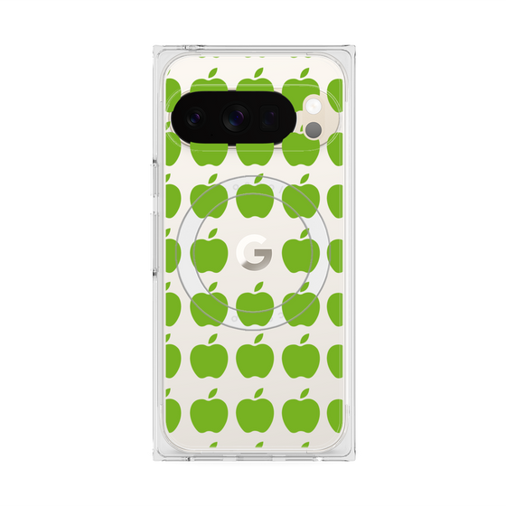 プレミアムスクエアケース with Pixelsnap［ Apple - Green ］