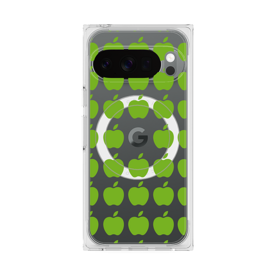 プレミアムスクエアケース with Pixelsnap［ Apple - Green ］