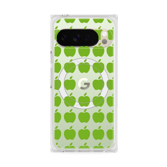 プレミアムスクエアケース with Pixelsnap［ Apple - Green ］