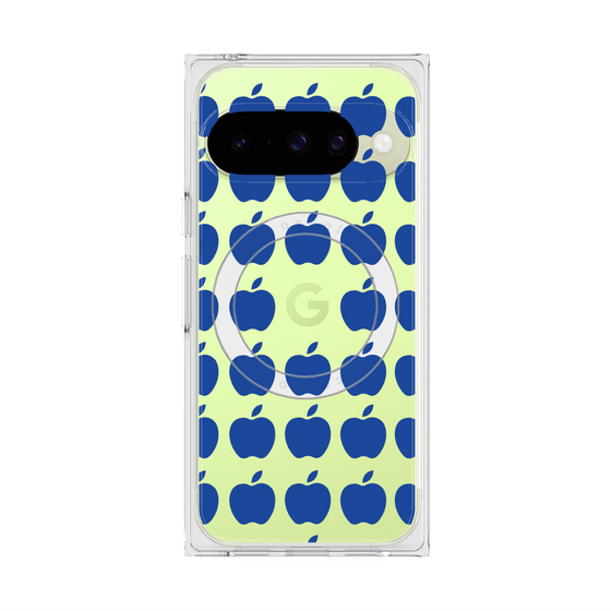 プレミアムスクエアケース with Pixelsnap［ Apple - Blue ］