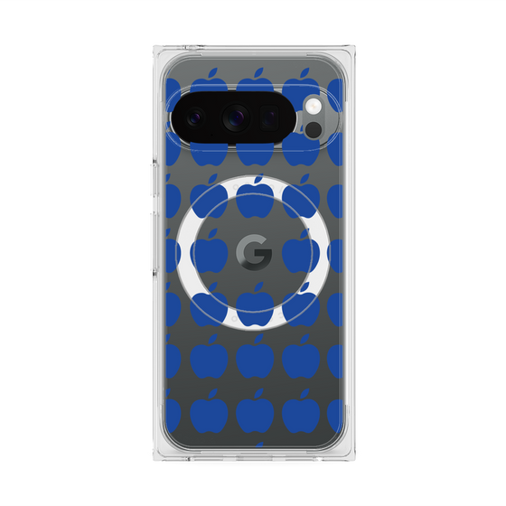プレミアムスクエアケース with Pixelsnap［ Apple - Blue ］