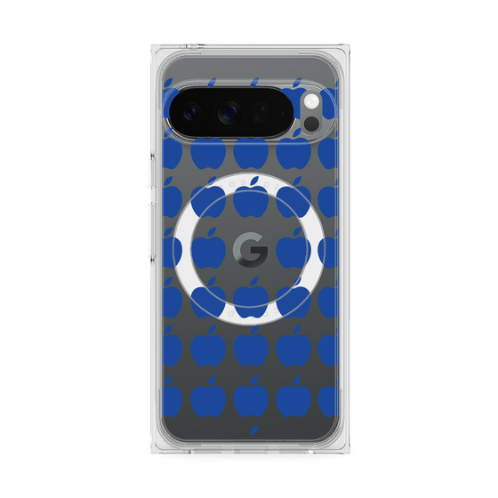 プレミアムスクエアケース with Pixelsnap［ Apple - Blue ］