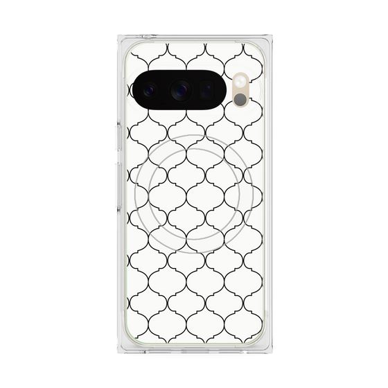 プレミアムスクエアケース with Pixelsnap［ Moroccan1 -Black ］