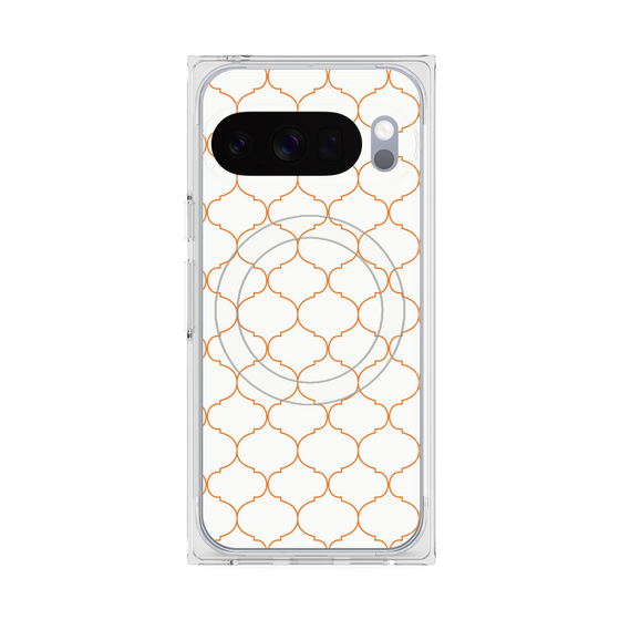 プレミアムスクエアケース with Pixelsnap［ Moroccan1 -Orange ］