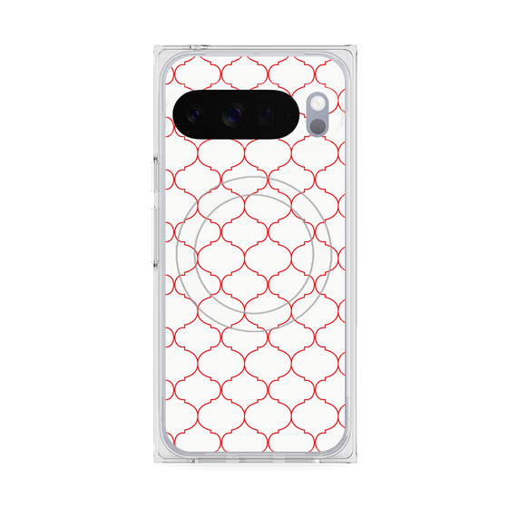 プレミアムスクエアケース with Pixelsnap［ Moroccan1 -Red ］