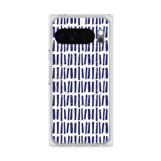 プレミアムスクエアケース with Pixelsnap［ Nordic - Blue ］