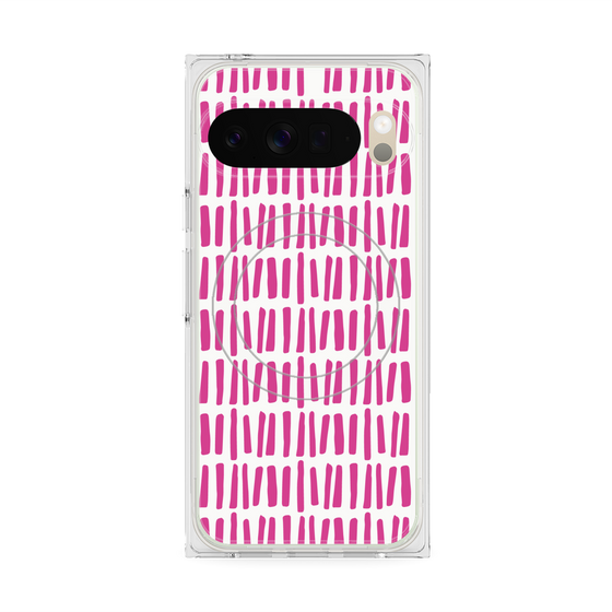 プレミアムスクエアケース with Pixelsnap［ Nordic - Pink ］