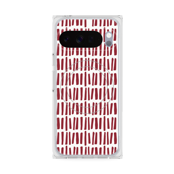プレミアムスクエアケース with Pixelsnap［ Nordic - Red ］