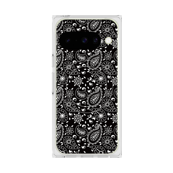 プレミアムスクエアケース with Pixelsnap［ ペイズリー - Black ］
