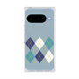 プレミアムスクエアケース with Pixelsnap［ Nordic Argyle - Blue ］